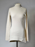 Høyhalset genser i cashmere-ribb
