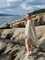 Cashmere/silke-poncho