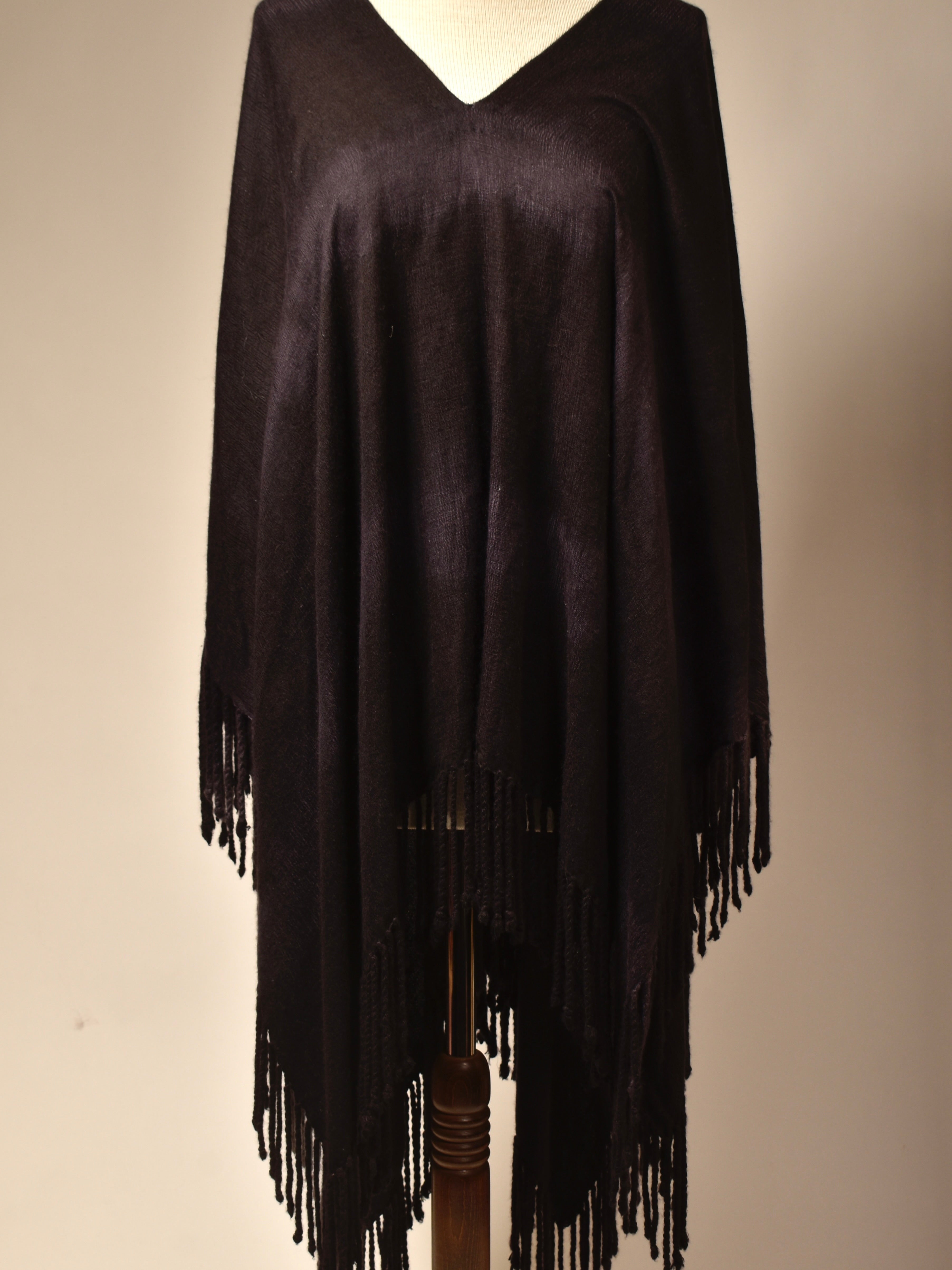 Cashmere/silke-poncho