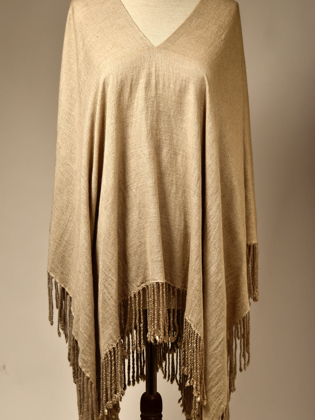 Cashmere/silke-poncho