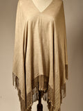 Cashmere/silke-poncho
