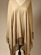 Cashmere/silke-poncho