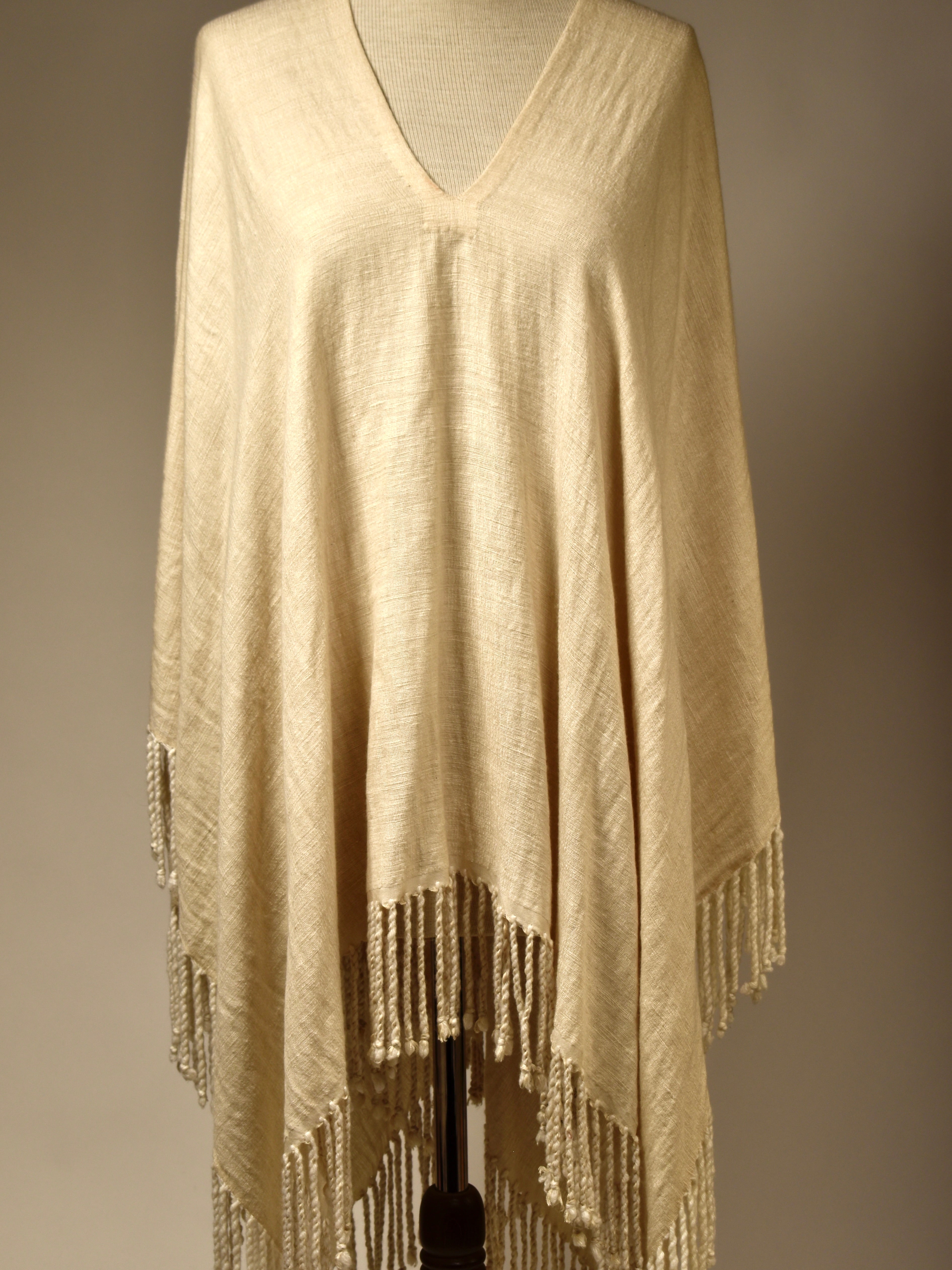 Cashmere/silke-poncho