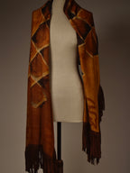 Poncho i cashmere og silk med eget foto motiv Poncho