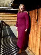 Strikket maxikjole i cashmere