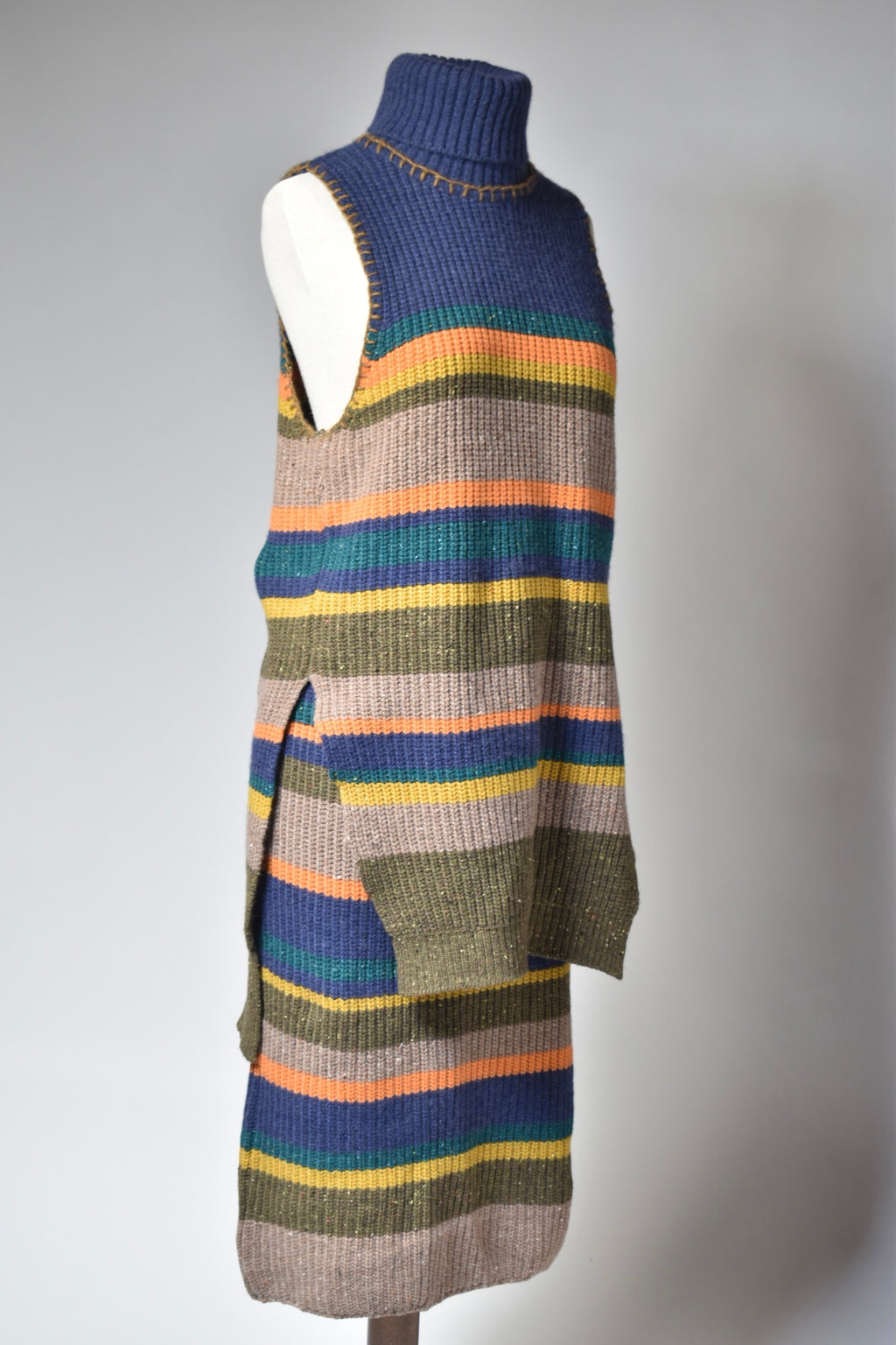 Cashmereskjørt mix stripes